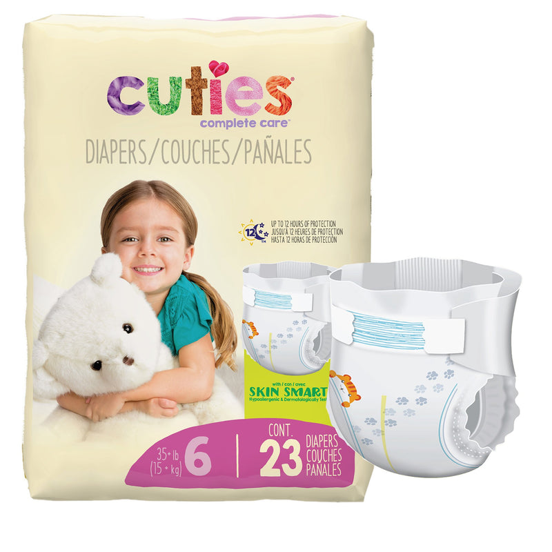 Cuties Complete Care Diapers, Size 6 (Case of 200)