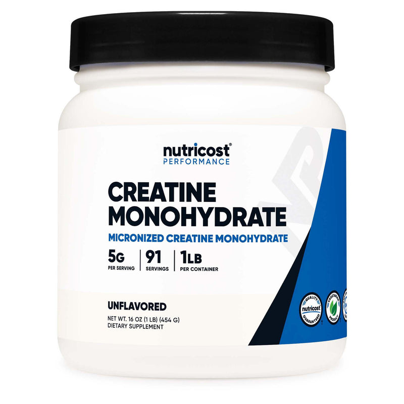Oral Supplement Nutricost Creatine Monohydrate Unflavored Powder 1 lbs. Canister (Case of 12 Bottles)