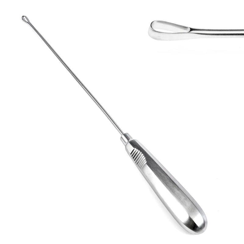 Sklar Recamier Uterine Curette - 12-1/2", Blunt, Malleable Shaft,