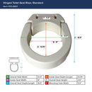 drive Raised Toilet Seat, 13½ x 17½ x 3½ Inch (Each)
