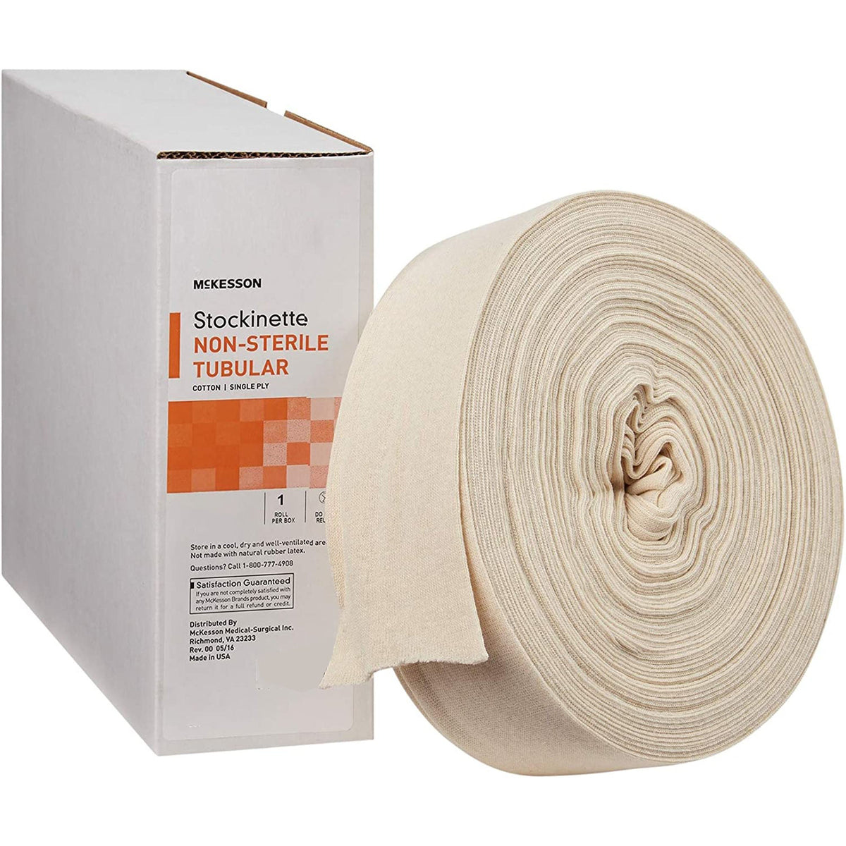 McKesson White Polyester Tubular Stockinette, 6 Inch x 25 Yard (Case of 6 Rolls)