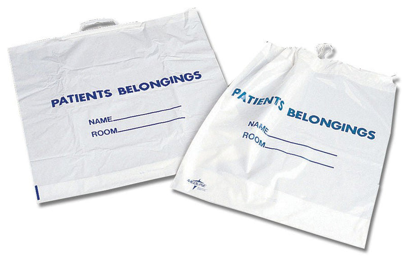 Patient Belongings Bag Medline 18 X 20 Inch Plastic Snap Closure White (Case of 250)