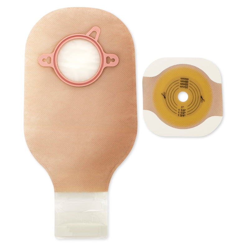 Hollister New Image 19054 Two-Piece Clear Ileostomy/Colostomy Pouch, 70mm Flange, Blue (5/BX) 