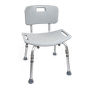 McKesson Removable Back Aluminum Bath Bench, 15.5 – 19.5 Inch, Gray (Case of 4)