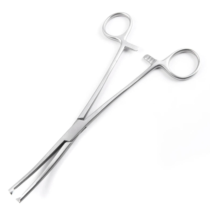 Sklar Rochester-Ochsner (Kocher) Forceps - 5-1/4", Curved, Serrated, 1x2 Teeth, Delicate - 18-1852 