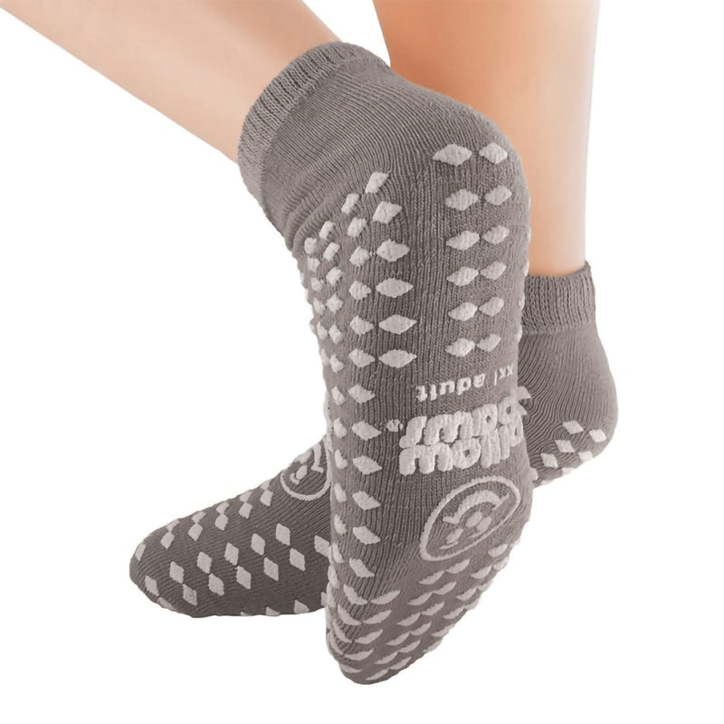 Pillow Paws Slipper Socks Double Print, 2X-Large, Gray (Case of 48 Pairs)