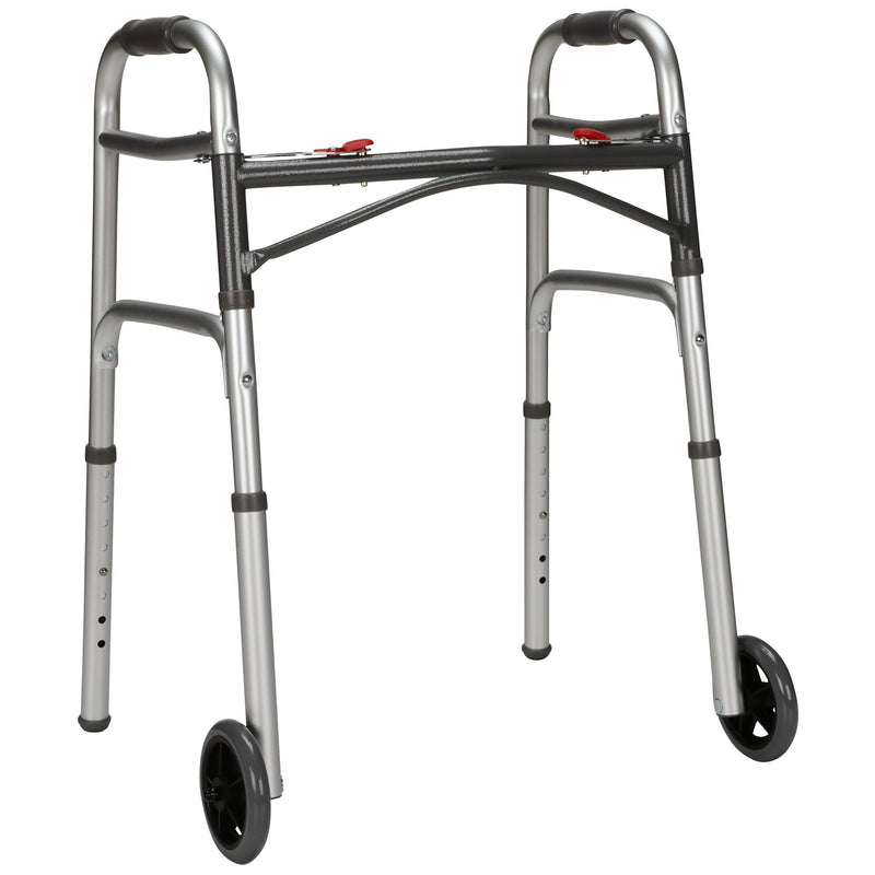McKesson Aluminum Folding Walker, 25 – 32¼ Inch Height (Case of 4)