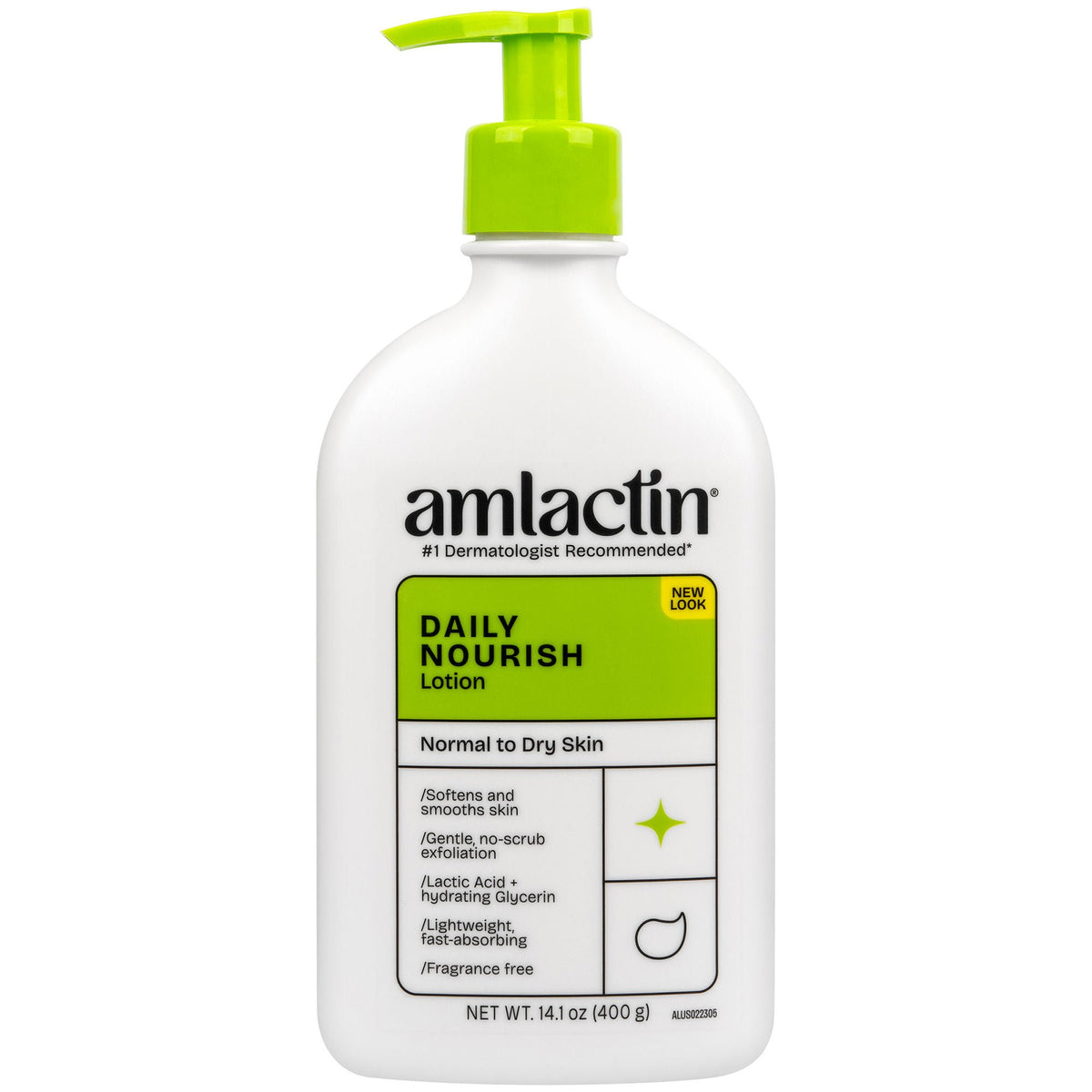 Hand and Body Moisturizer Amlactin Daily 14.1 oz. Pump Bottle Unscented Lotion (Each)