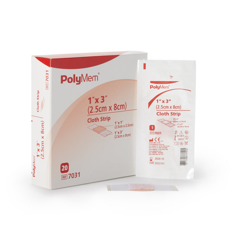 Ferris Manufacturing PolyMem Pink / White Adhesive Strip, 1 x 3 Inch (100/CS)