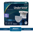 McKesson Premium Discreet Underwear for Men, Heavy Absorbency, Extra Large (Case of 80)