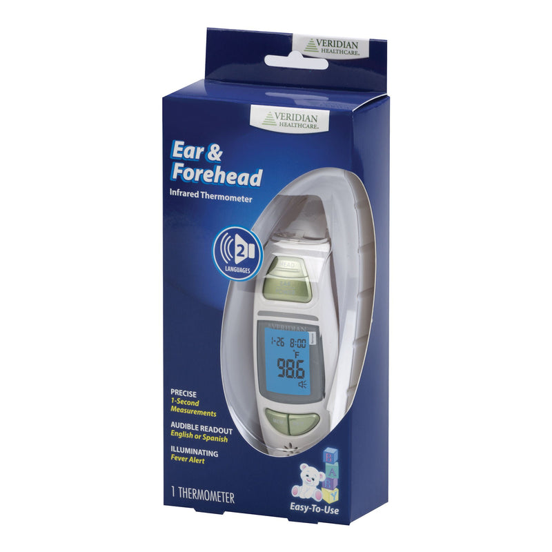 Veridian Infrared Thermometer, Tympanic Ear Digital Talking Thermometer (Case of 24)