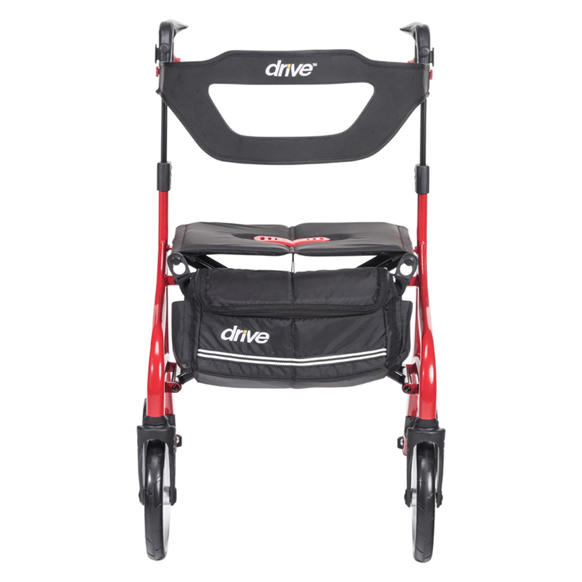 Drive DeVilbiss Healthcare 4 Wheel Rollator drive Nitro Sprint Red Folding Aluminum Frame 