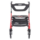Drive DeVilbiss Healthcare 4 Wheel Rollator drive Nitro Sprint Red Folding Aluminum Frame 