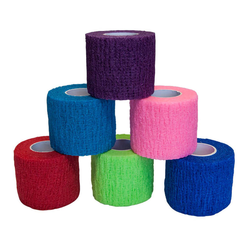 Cohesive Bandage PremierPro 2 Inch X 5 Yard Self-adherent Closure Assorted Colors NonSterile Standard Compression (Case of 36)
