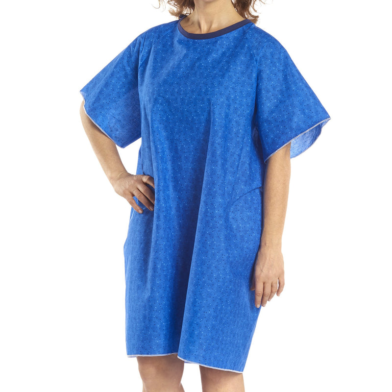 Salk Inc Snap Wrap Patient Exam Gown, Blue 