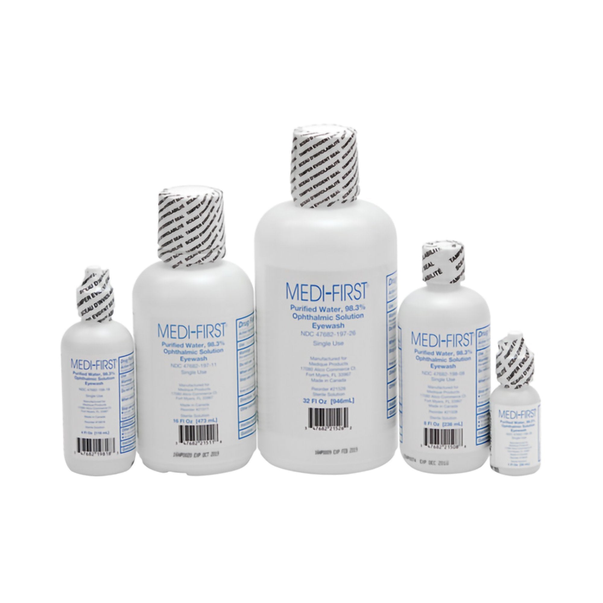 Medique Products Medi-First 98.3% Purified Water Ophthalmic Solution Eyewash, 1-quart Bottle 