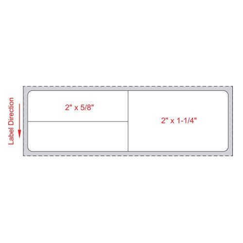 PDC Healthcare Blank Label Meditech Thermal Label White Paper 1-1/4 X 4 Inch (8/CS) 