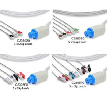 Datex Ohmeda One Piece ECG Cable - Leads