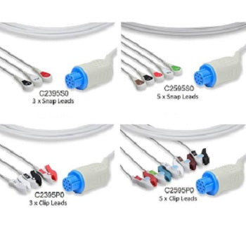 Datex Ohmeda One Piece ECG Cable  5 Leads Clip