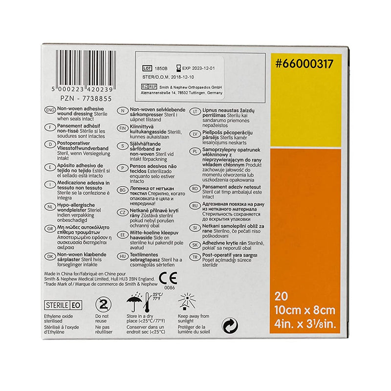 Primapore Adhesive Dressing, 8 x 10 Centimeter 