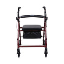 McKesson Folding Aluminum Four-Wheel Rollator, Red (Each)