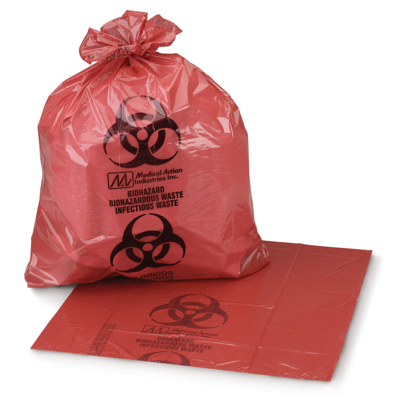 McKesson Biohazard Waste Bag, 1 – 3 gallon Capacity, 11 x 14 Inch (Case of 500)