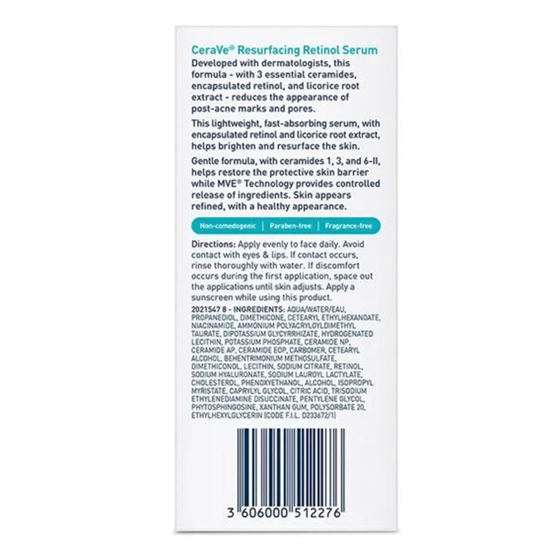 CeraVe Resurfacing Encapsulated Retinol Serum, 1-ounce Bottle 