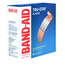 Band-Aid Tru-Stay Plastic Adhesive Bandages, 3/4 x 3 Inch (Box of 60)