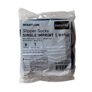 McKesson Slipper Socks, Single Tread, Bariatric, Extra Wide, Kingfisher Blue (Case of 48 Pairs)