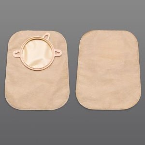 New Image Two-Piece Beige Ostomy Pouch, Pre-cut to Fit 44 mm Stomas, Green (Box of 60)