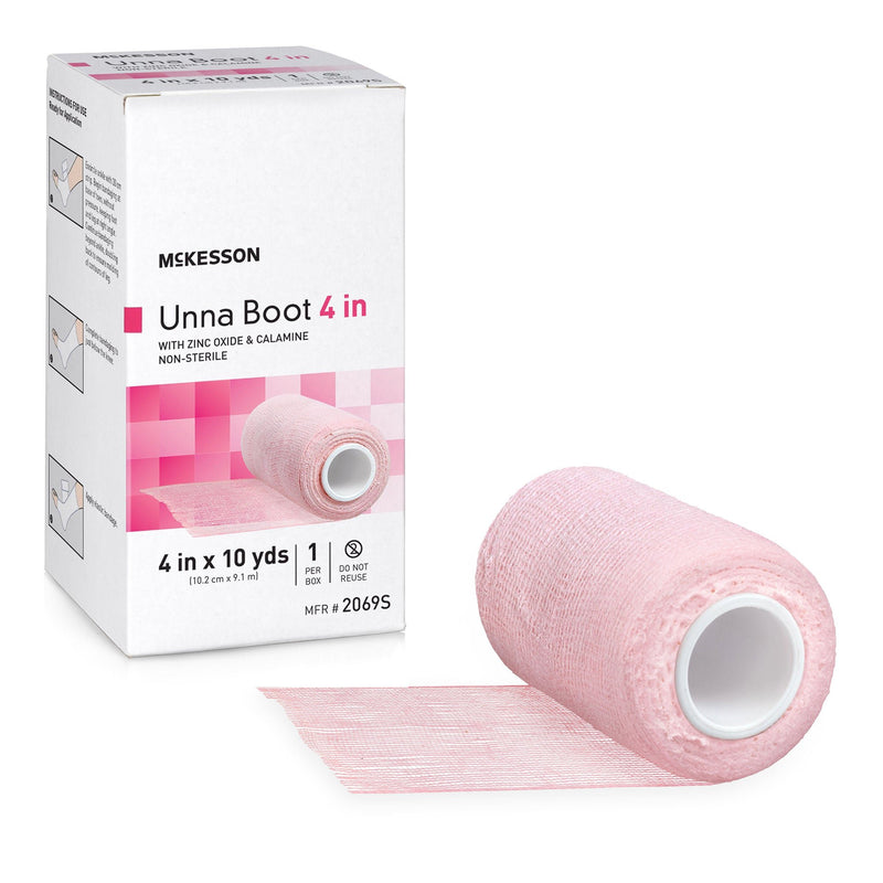 McKesson Zinc Oxide / Calamine Unna Boot, 4 Inch x 10 Yard (Case of 12)