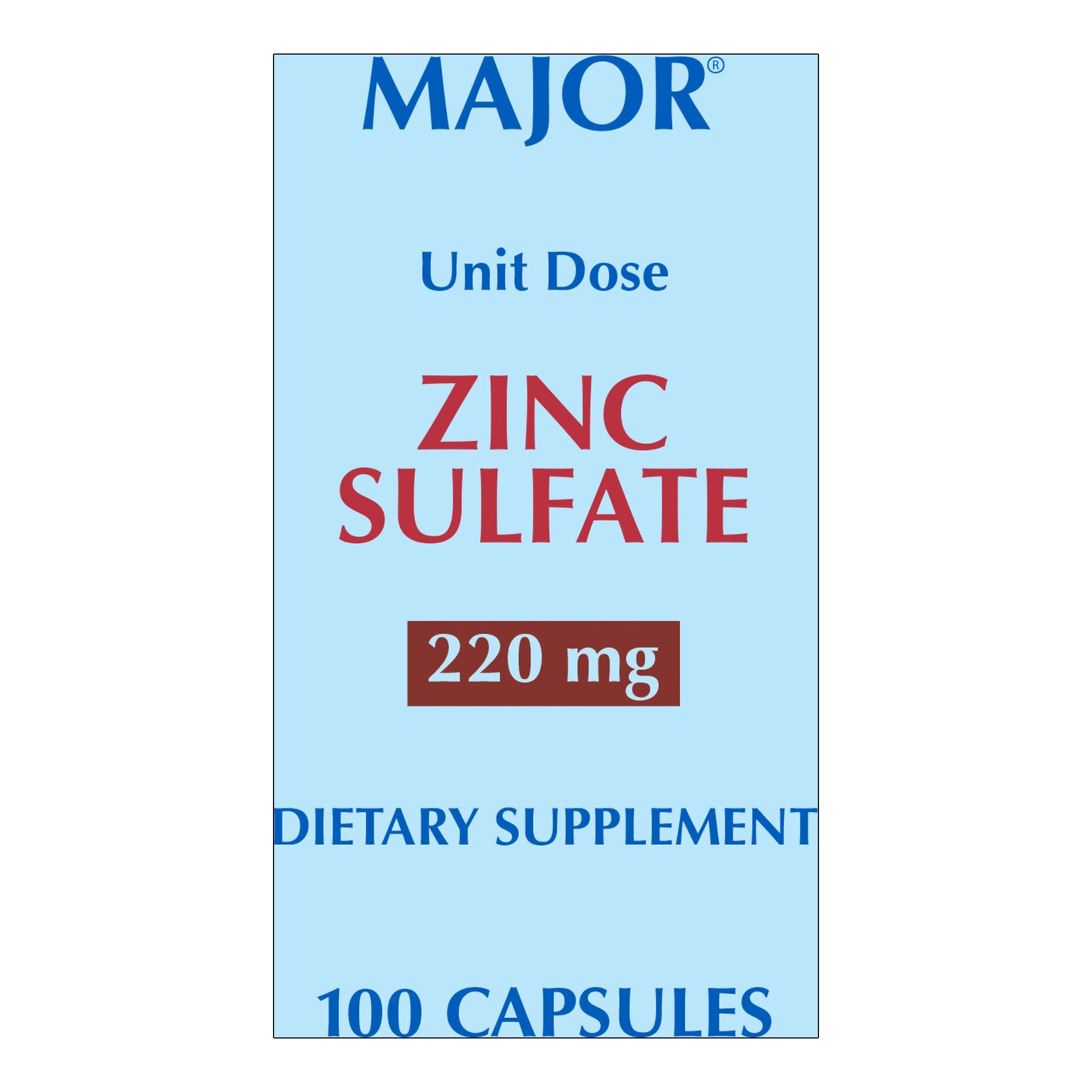Major Pharmaceuticals Major 220-mg Zinc Sulfate Capsules (100/BX) 