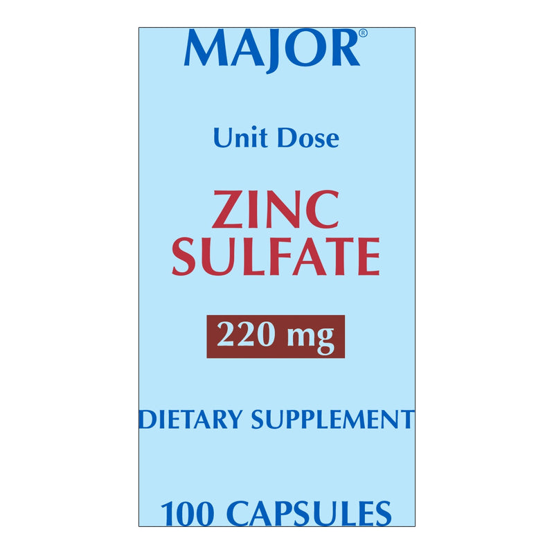 Major Pharmaceuticals Major 220-mg Zinc Sulfate Capsules (100/BX) 