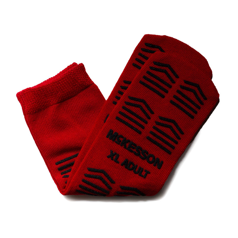 McKesson Slipper Socks, Double Tread, Extra Large, Red (Case of 48 Pairs)