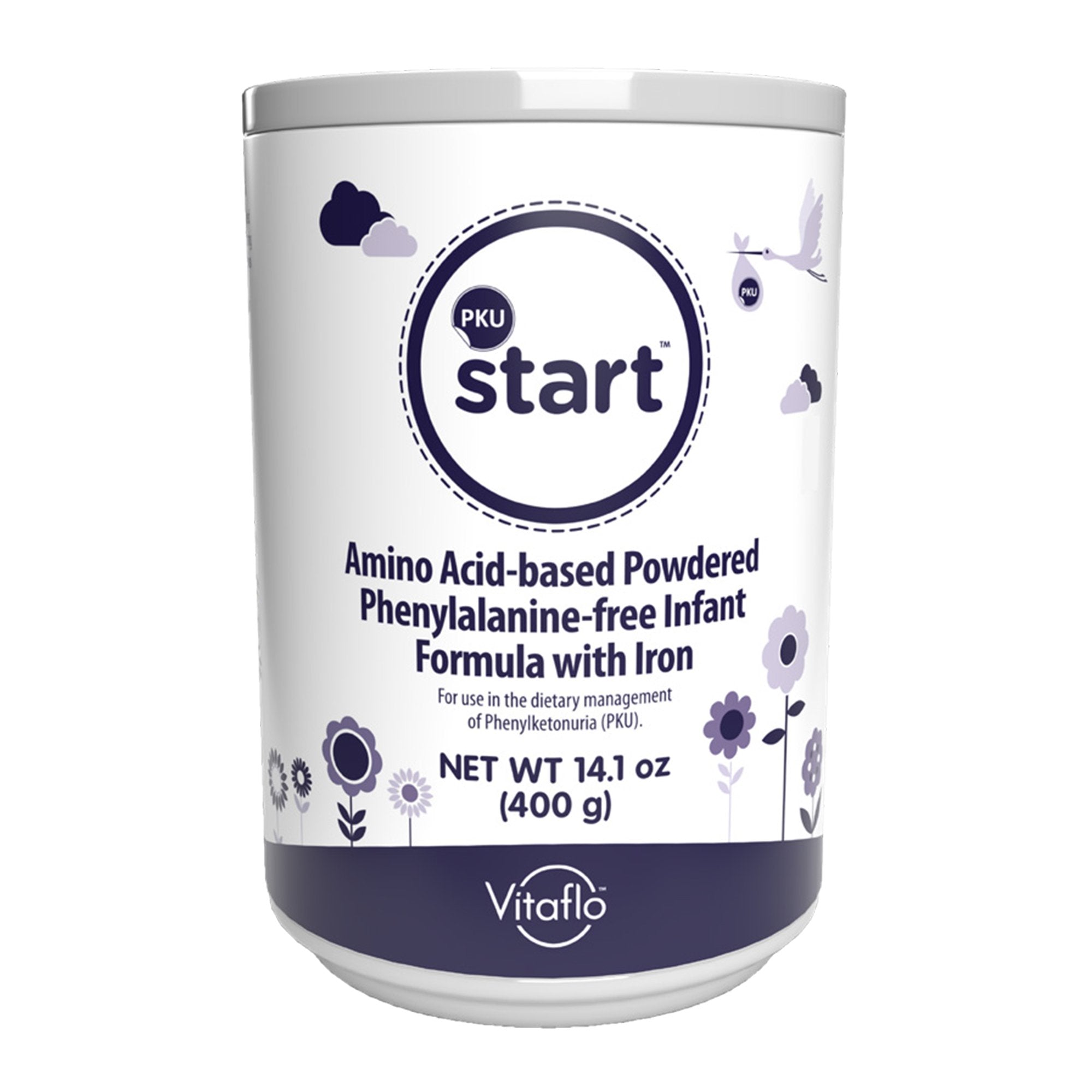 Vitaflo USA LLC Infant Formula PKU start Unflavored 400 Gram Can Powder Amino Acid PKU (4/CS) 