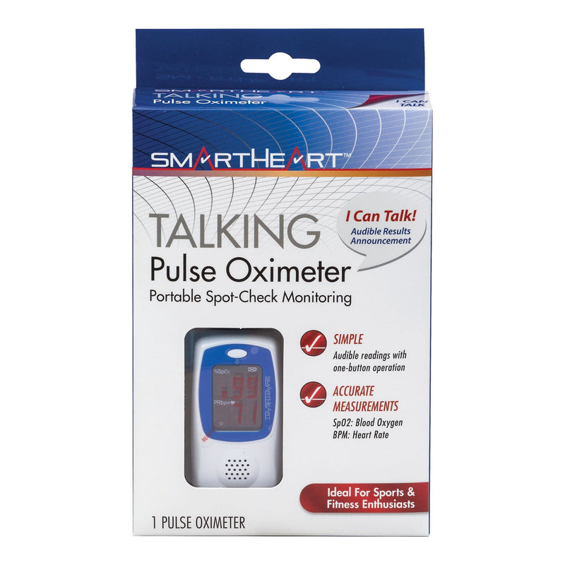 Veridian Healthcare LLC SmartHeart Fingertip Pulse Oximeter, Talking Blood Oxygen Saturation Monitor (24/CS) 