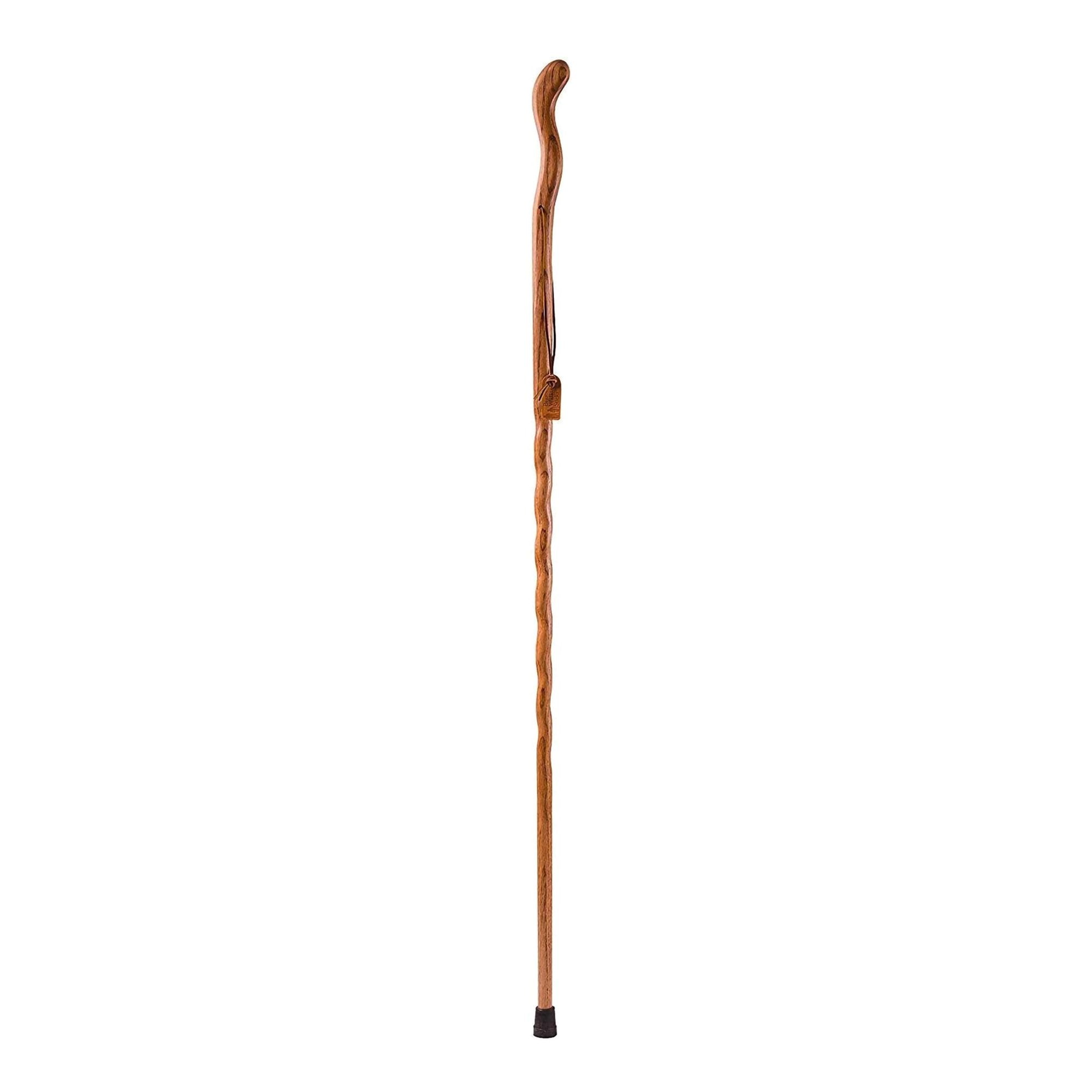 Mabis Healthcare Brazos Twisted Oak Ergonomic Fitness Handcrafted Walking Stick, 55-Inch, Red 