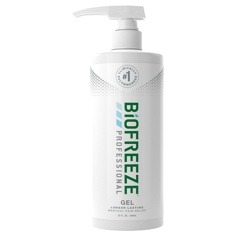 Biofreeze Professional 5% Menthol Topical Pain Relief, 32-ounce pump bottle (Case of 16)