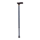 DMI Lightweight Adjustable T-Handle Cane, Blue, 31 – 40 Inch Height (Each)