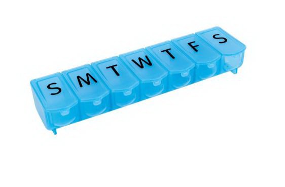 Compass Health Brands Ultra Bubble-Lok 7 Day Pill Organizer, Extra Large 