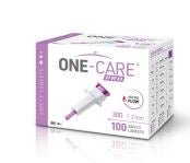 Safety Lancet ONE-CARE 30 Gauge Retractable Push Button Activation Finger (Box of 100)