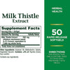 Nature's Bounty Milk Thistle 1000 mg Herbal Supplement Softgels (Bottle of 50)