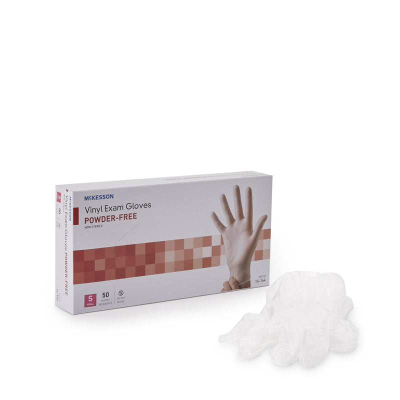 McKesson Brand McKesson Confiderm Vinyl Exam Glove, Small, Clear (1000/CS) 