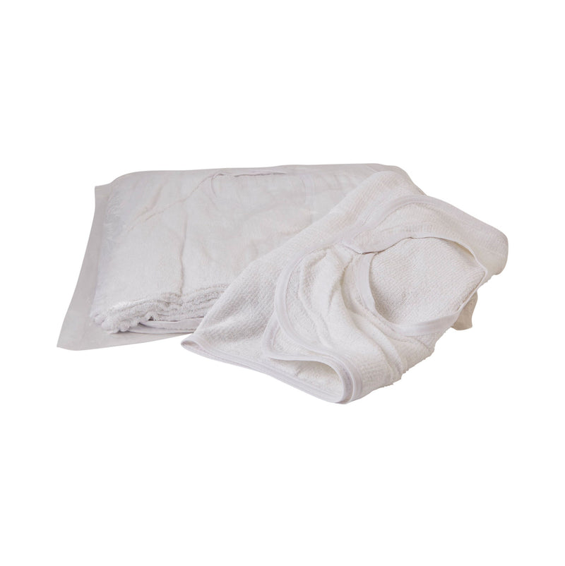 Beck's Classic Terry Adult Bib, White (Case of 72)