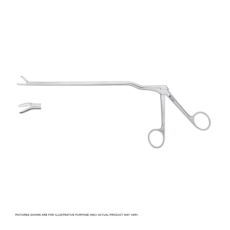 Sklar Caspar Rongeur - 7-1/4", Down Angled Jaw, 2mm x 12mm Tip, Titanium Coated, Bayonet Shaft - 43-3082