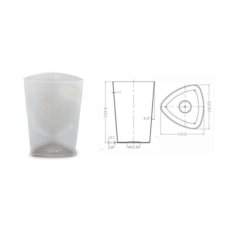 OakRidge Translucent Graduated Beaker, 1,000 mL 