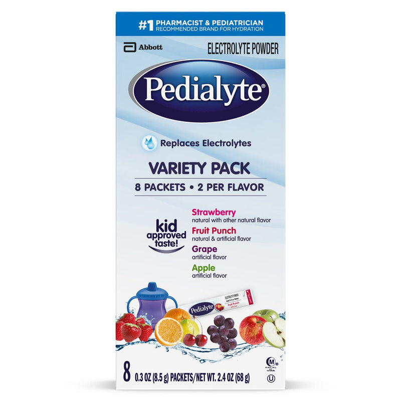 Pedialyte Electrolyte Powder, Assorted Flavors (Carton of 8)