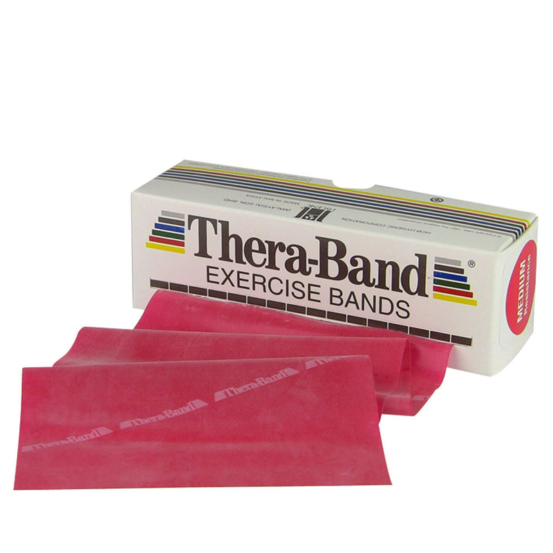 Fabrication Enterprises TheraBand Exercise Resistance Band, Red, 5 Inch x 6 Yard, Medium 