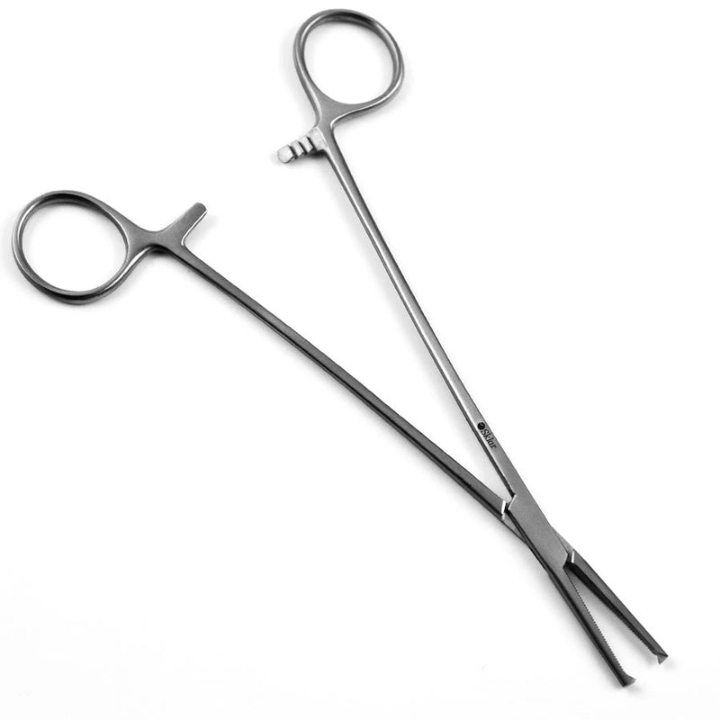 Sklar Adson Hemostatic Forceps - 7", Curved, 1x2 Teeth, Fully-Serrated Jaws - 50-1570