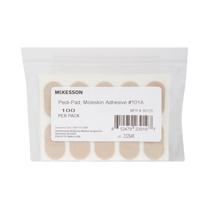 McKesson Pedi-Pad Beige Protective Pad, Size 101-A (Case of 10 Packs)